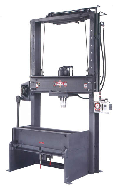 25 TON DAKE ... H-FRAME PRESS ... MOVABLE TABLE - AIR/HYD.